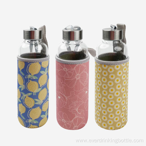 500ml Single Wall Drinking Bottle With Printing Cover